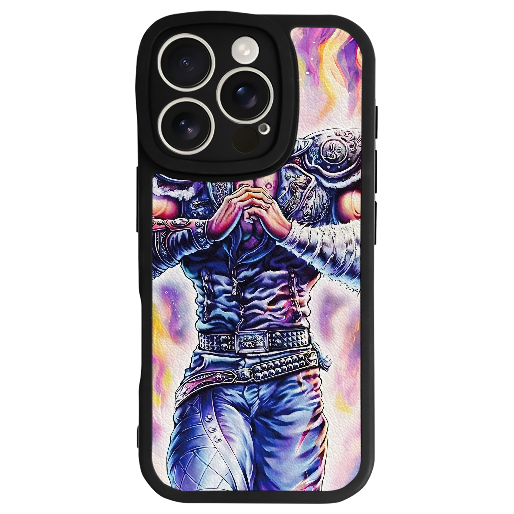 （画像用） 北斗の拳 Fist of the North Star 【iPhone 16シリーズ対応】シリコンスマホケース（レザー調） 材質：シリコン